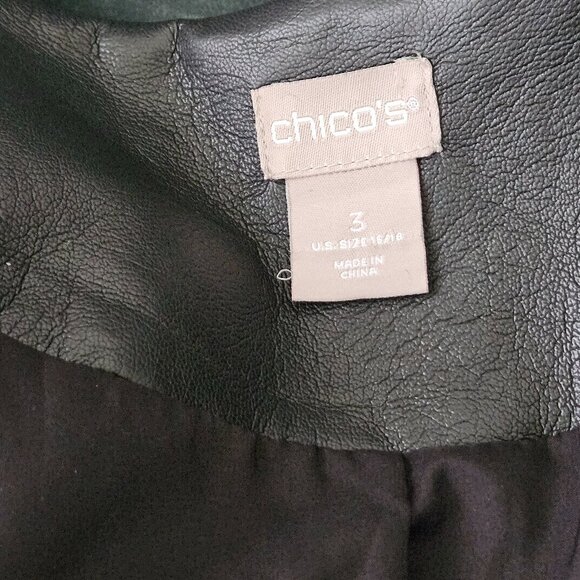 **Chico's Stylish Women's Mixed Media Patchwork Jacket** - Picture 9 of 11